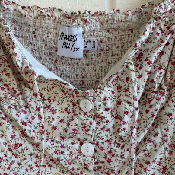 Princess Polly Sweet Pot Floral Button Down Dress - Picture 3 of 4